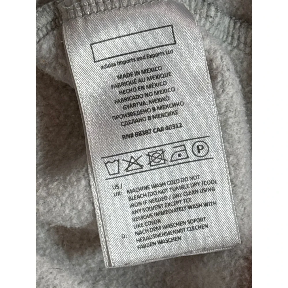 Adidas Originals Mens Heather Grey Graphic Trefoil Raglan Sweatshirt Medium M